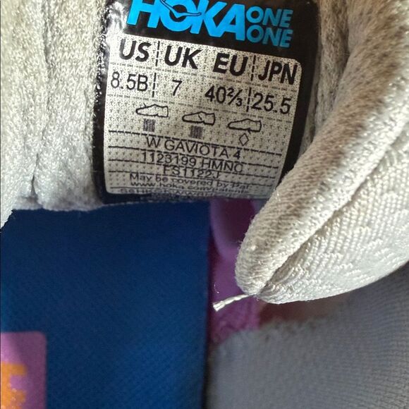 Hoka Gaviota 4 Women's Gray and Orange Running Shoes - Picture 5 of 5